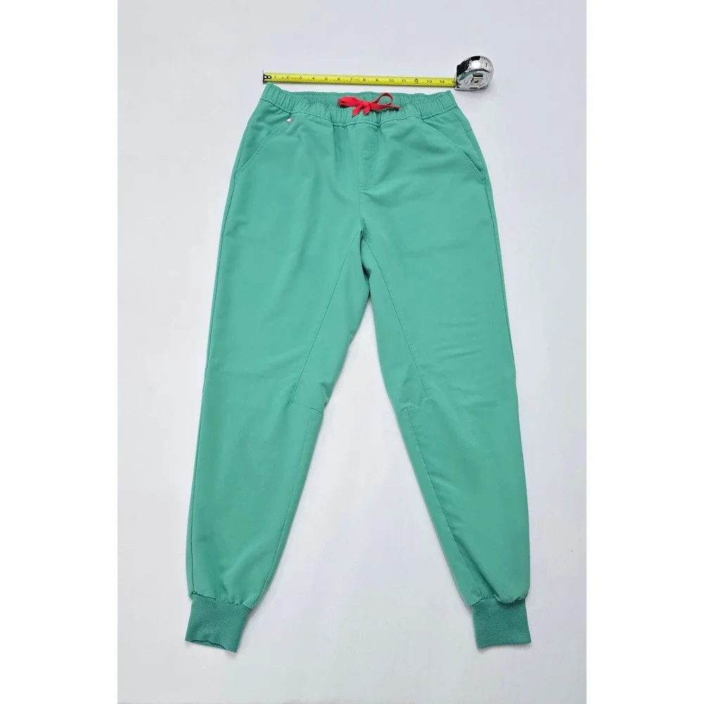 FIGS Tansen Jogger Scrub Pants Mens Medium Surgical Green Red Tie MXXSW2004